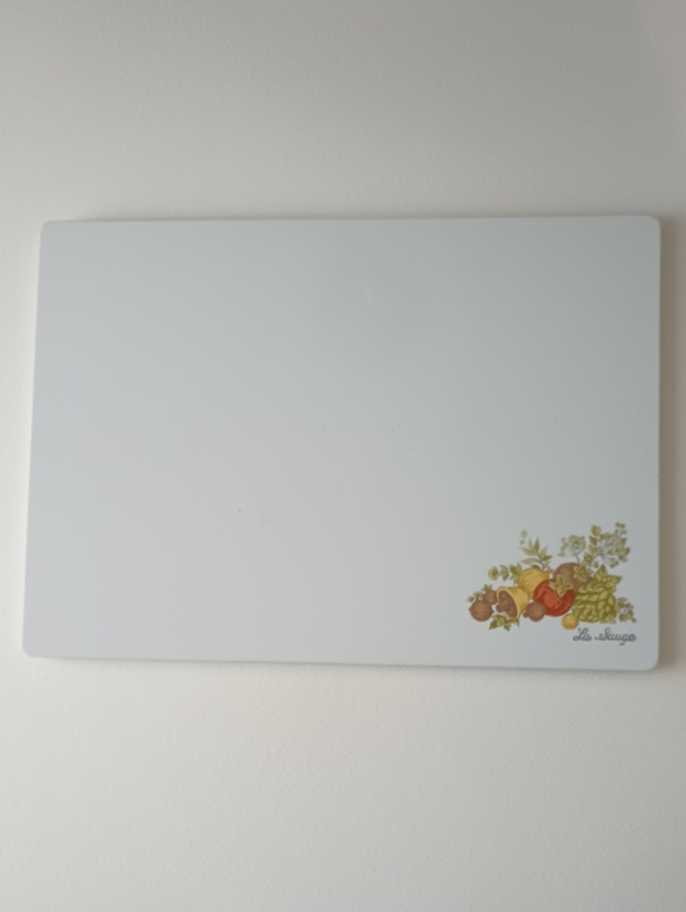 Corningware Spice Of Life La Sauge Counter Saver Cutting Board 10" X 14"